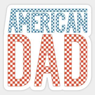 American Dad Checkered Font Sticker